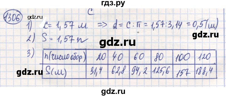 ГДЗ по математике 6 класс Алдамуратова   упражнение - 1306, Решебник