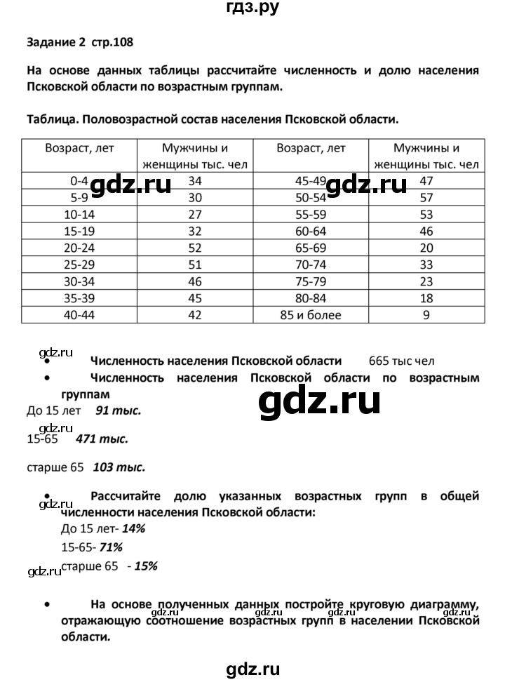 ГДЗ по географии 8 класс Ольховая тетрадь-тренажёр  страница - 108, Решебник