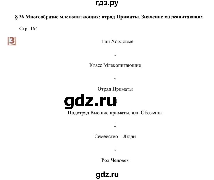 ГДЗ по биологии 7 класс Шаталова   параграф - 36, Решебник