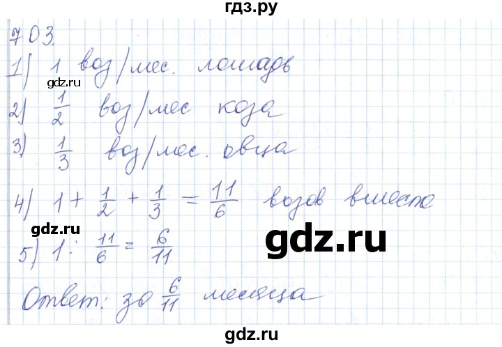 ГДЗ по математике 5 класс Алдамуратова   упражнение - 703, Решебник