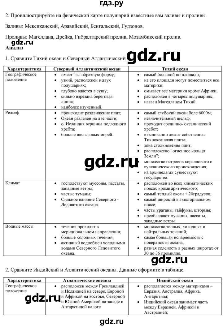 ГДЗ по географии 7 класс Егорина   параграф - 25, Решебник