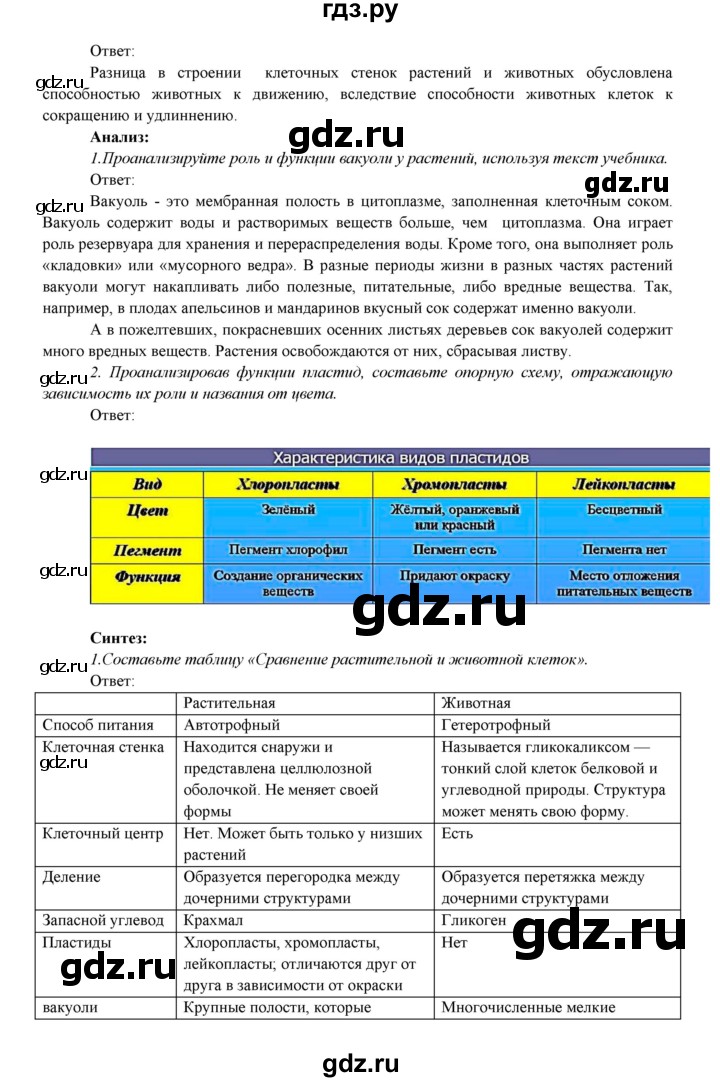 ГДЗ по биологии 7 класс Соловьева   страница - 54, Решебник