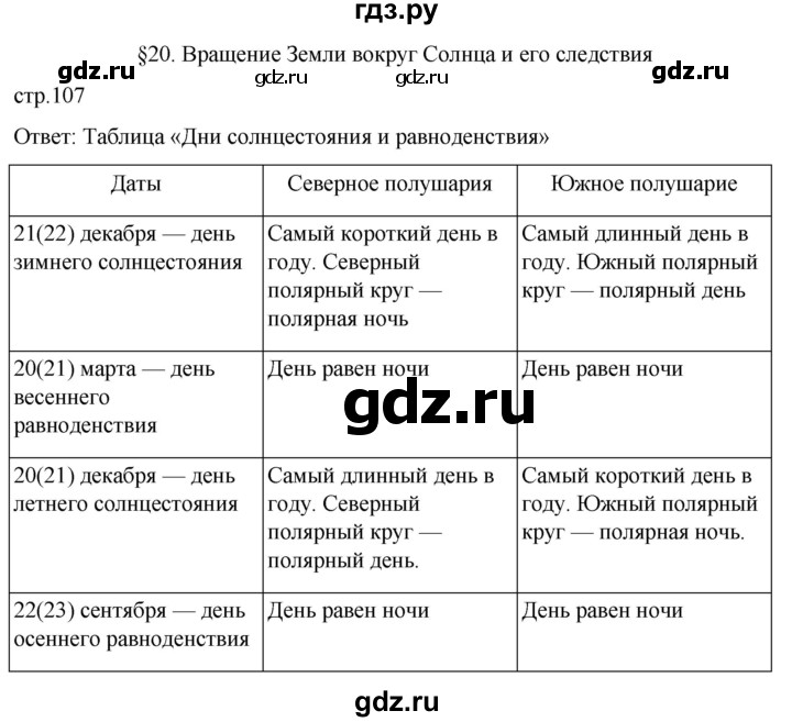 ГДЗ по географии 5‐6 класс Климанова   страница - 107, Решебник 2023