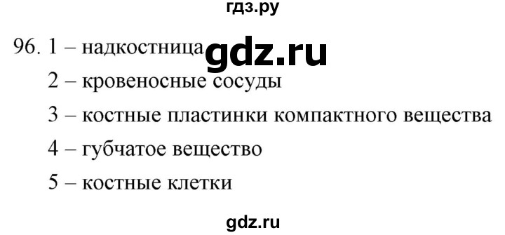 ГДЗ по биологии 9 класс  Сонин рабочая тетрадь  упражнение - 96, Решебник