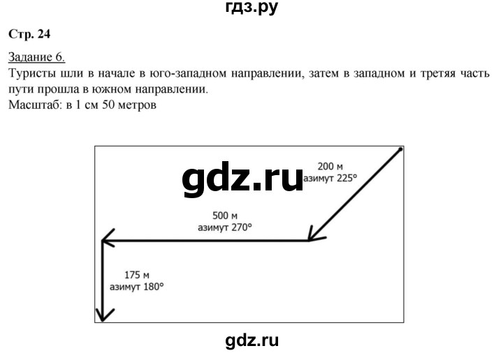 ГДЗ по географии 6 класс Румянцев рабочая тетрадь (Климанова)  страница - 24, Решебник 2017