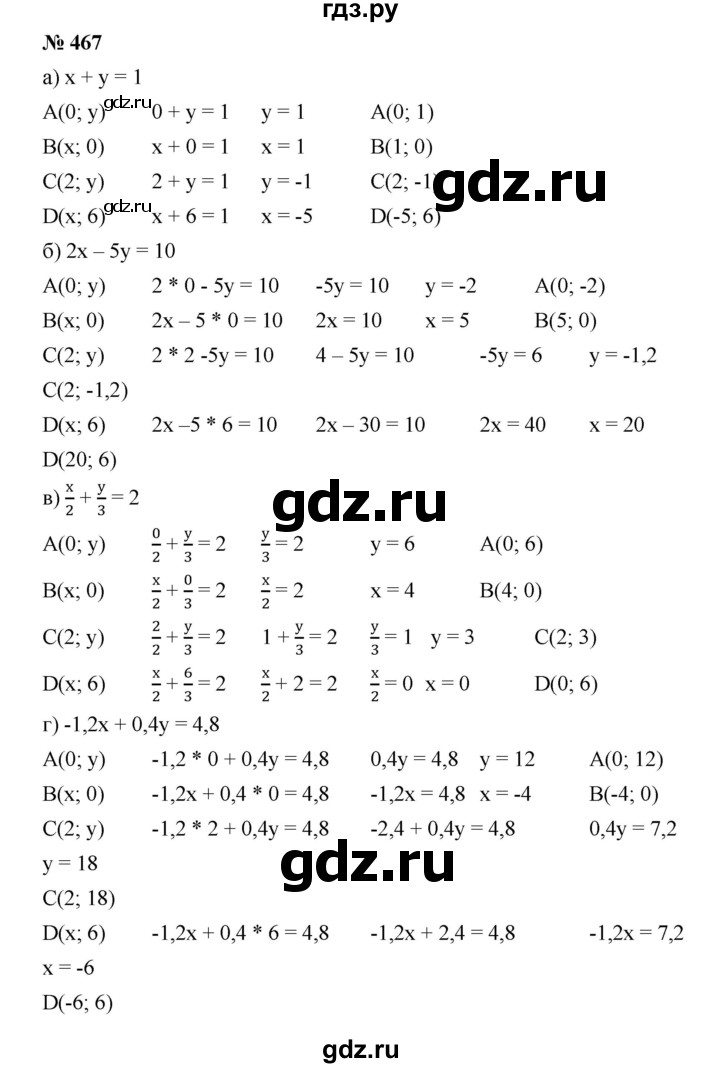 ГДЗ по алгебре 8 класс Бунимович   упражнение - 467, Решебник