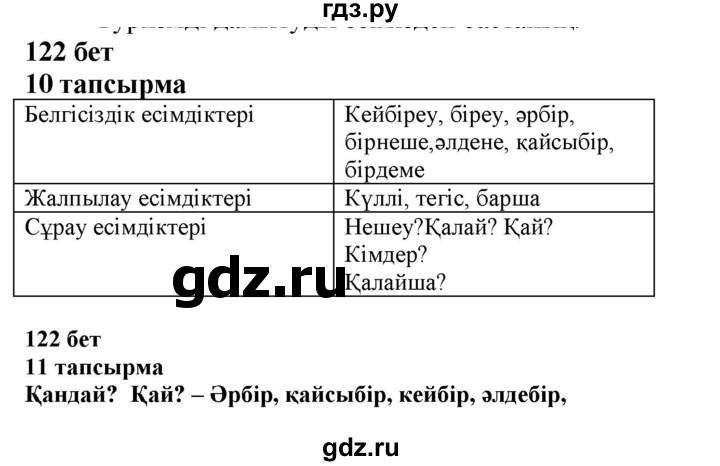 ГДЗ по казахскому языку 6 класс Аринова   страница - 122, Решебник