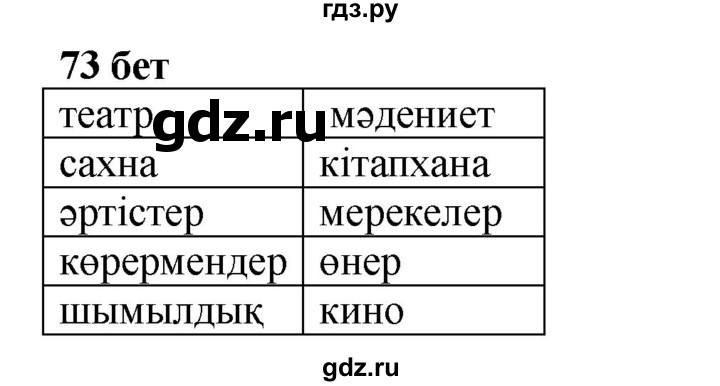 ГДЗ по казахскому языку 6 класс Аринова   страница - 73, Решебник