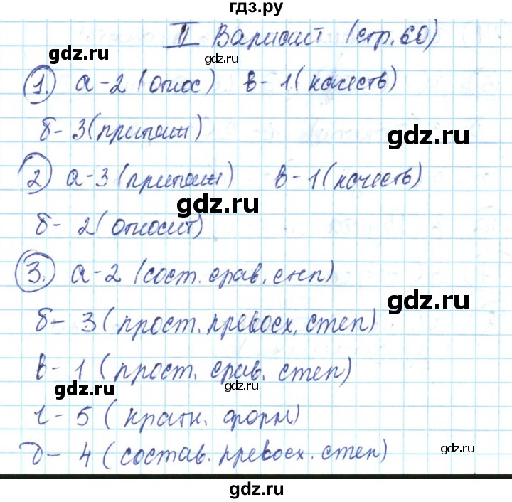 ГДЗ по русскому языку 6 класс Каськова тематические тесты  тест 6. вариант - 2, Решебник