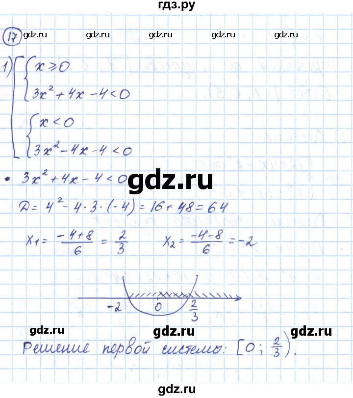 ГДЗ по алгебре 9 класс Мерзляк рабочая тетрадь  параграф 12 - 17, Решебник