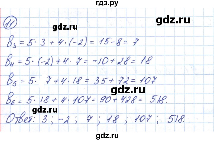 ГДЗ по алгебре 9 класс Мерзляк рабочая тетрадь  параграф 21 - 11, Решебник