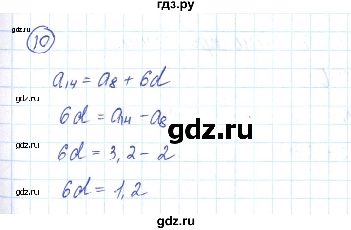 ГДЗ по алгебре 9 класс Мерзляк рабочая тетрадь  параграф 22 - 10, Решебник