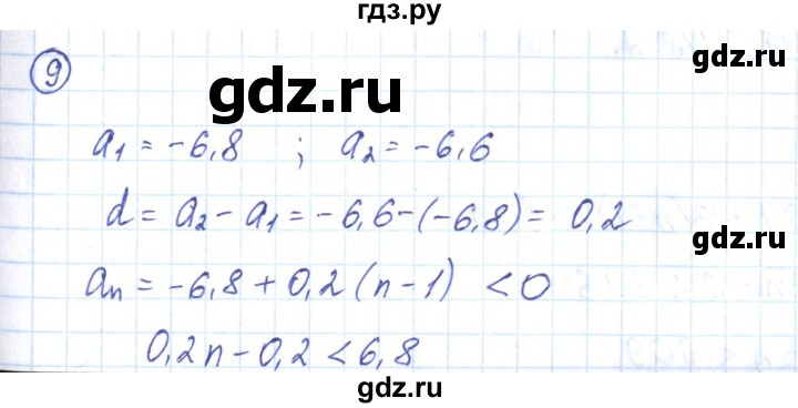 ГДЗ по алгебре 9 класс Мерзляк рабочая тетрадь  параграф 23 - 9, Решебник