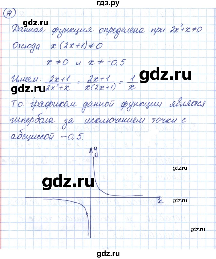 ГДЗ по алгебре 9 класс Мерзляк рабочая тетрадь  параграф 7 - 17, Решебник