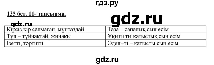 ГДЗ по казахскому языку 5 класс Даулетбекова   страница - 135, Решебник