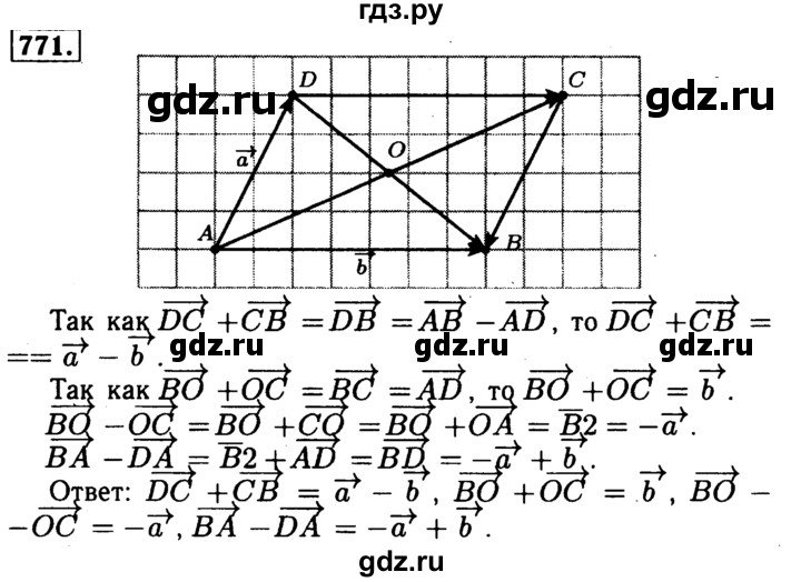 ГДЗ по геометрии 8 класс  Атанасян   задача - 771, Решебник №1 к учебнику 2018