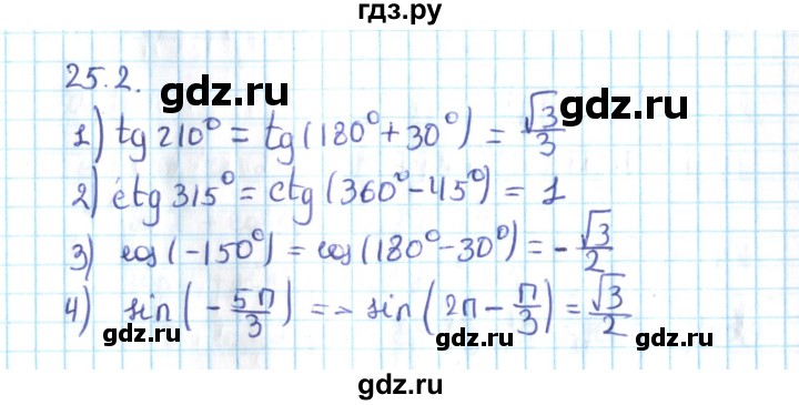 ГДЗ по алгебре 10 класс Мерзляк  Углубленный уровень параграф 25 - 25.2, Решебник №2
