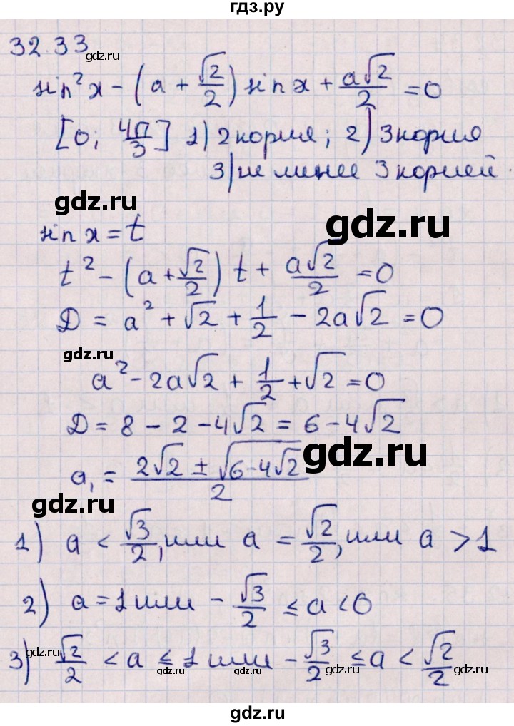 ГДЗ по алгебре 10 класс Мерзляк  Углубленный уровень параграф 32 - 32.33, Решебник №1