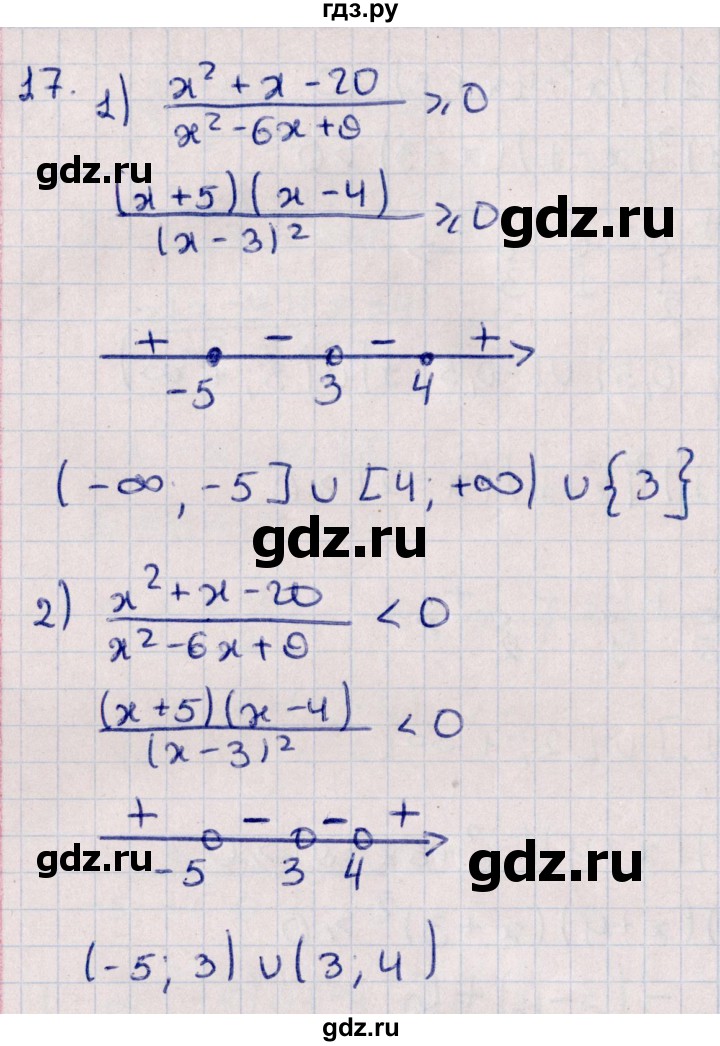 ГДЗ по алгебре 10 класс Мерзляк  Углубленный уровень упражнение - 17, Решебник №1