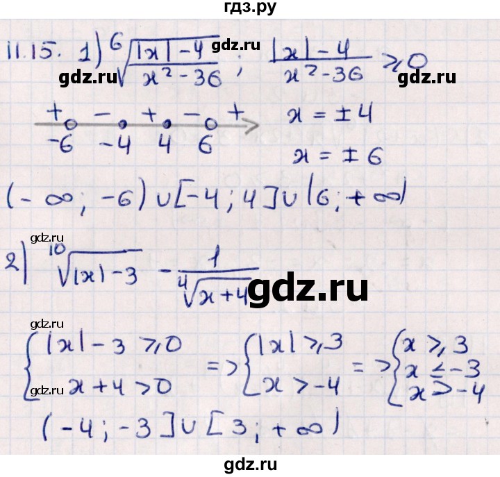 ГДЗ по алгебре 10 класс Мерзляк  Углубленный уровень параграф 11 - 11.15, Решебник №1