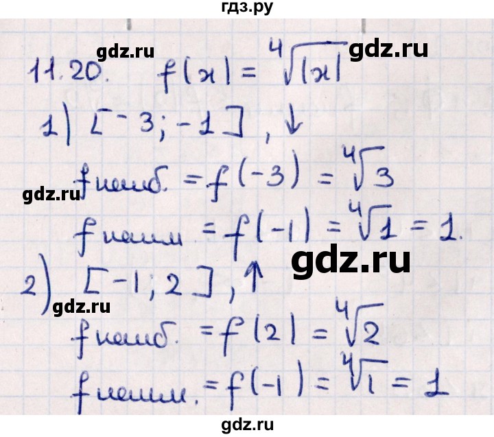 ГДЗ по алгебре 10 класс Мерзляк  Углубленный уровень параграф 11 - 11.20, Решебник №1