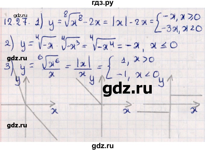 ГДЗ по алгебре 10 класс Мерзляк  Углубленный уровень параграф 12 - 12.27, Решебник №1