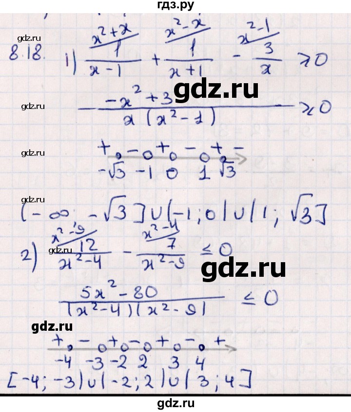 ГДЗ по алгебре 10 класс Мерзляк  Углубленный уровень параграф 8 - 8.18, Решебник №1
