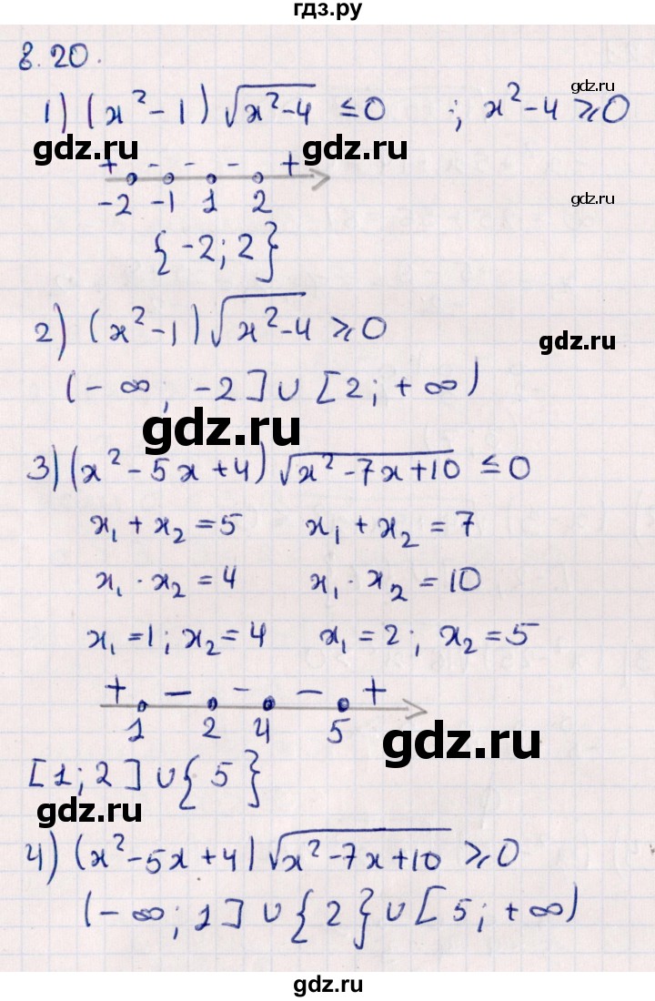 ГДЗ по алгебре 10 класс Мерзляк  Углубленный уровень параграф 8 - 8.20, Решебник №1