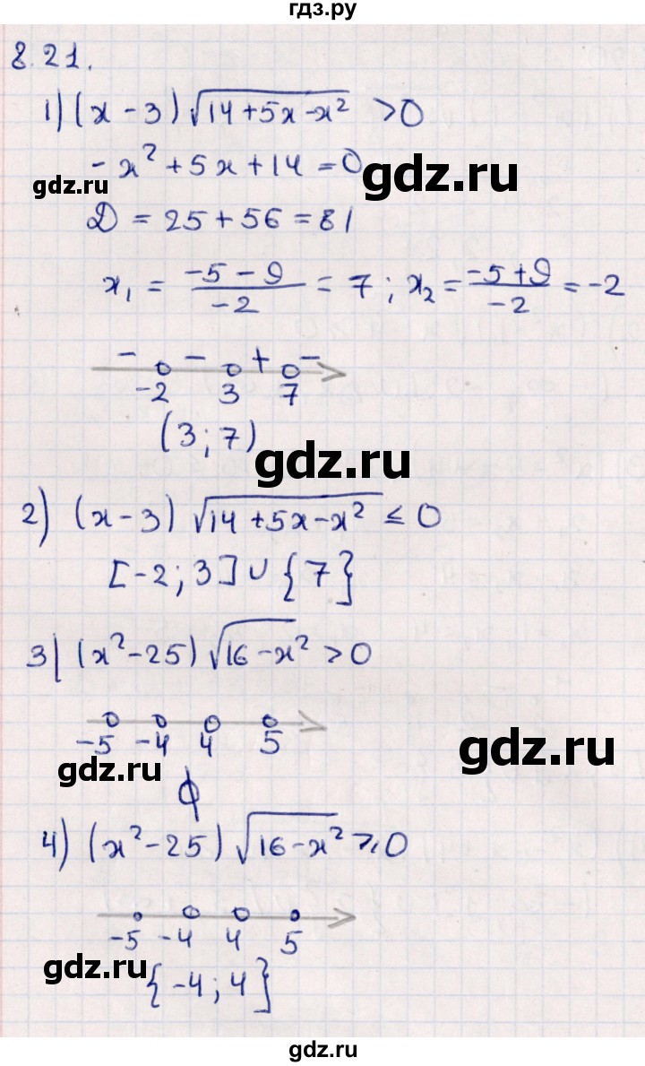 ГДЗ по алгебре 10 класс Мерзляк  Углубленный уровень параграф 8 - 8.21, Решебник №1