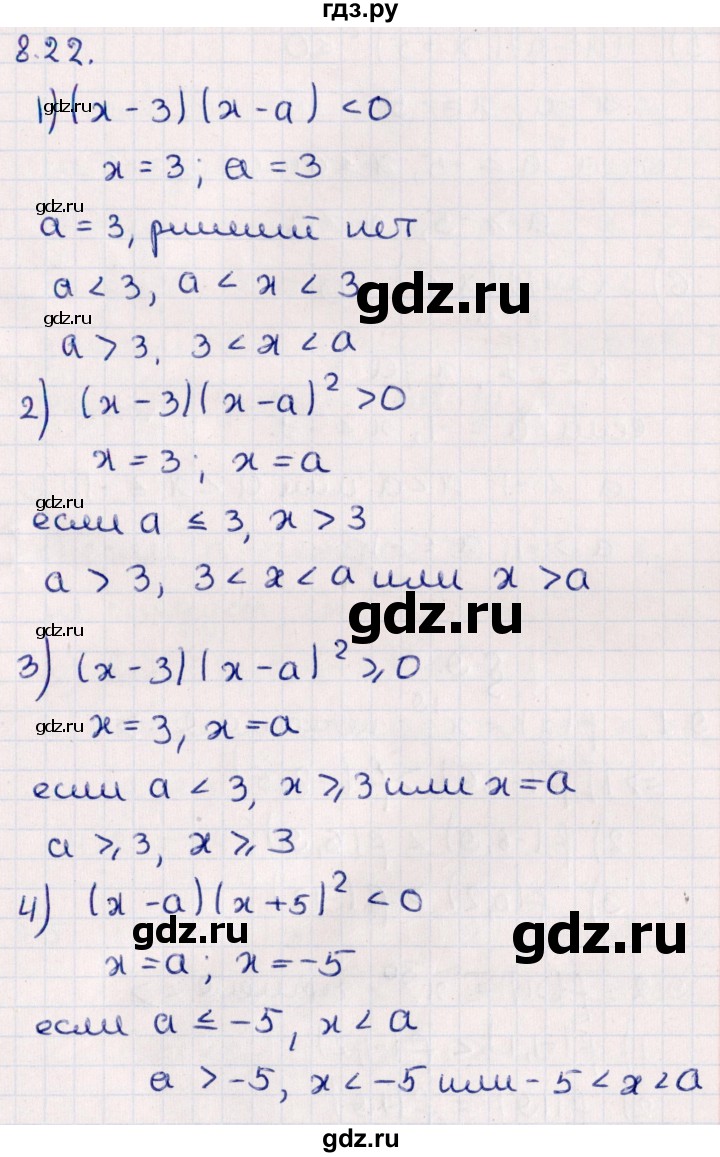 ГДЗ по алгебре 10 класс Мерзляк  Углубленный уровень параграф 8 - 8.22, Решебник №1