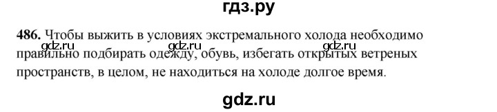 ГДЗ по русскому языку 6 класс Сабитова   упражнение - 486, Решебник