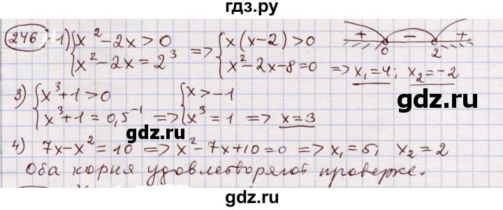 ГДЗ по алгебре 11 класс Абылкасымова   упражнение - 246, Решебник