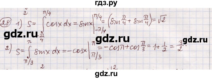 ГДЗ по алгебре 11 класс Абылкасымова   упражнение - 28, Решебник