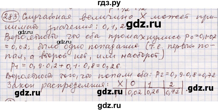 ГДЗ по алгебре 11 класс Абылкасымова   упражнение - 283, Решебник