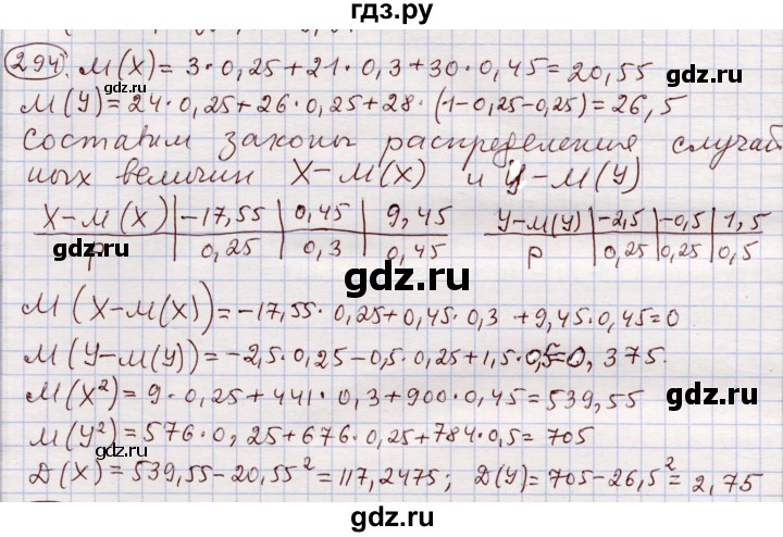 ГДЗ по алгебре 11 класс Абылкасымова   упражнение - 294, Решебник