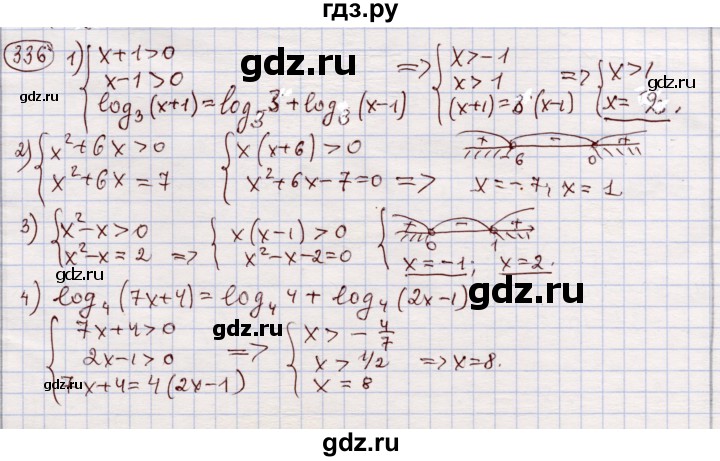 ГДЗ по алгебре 11 класс Абылкасымова   упражнение - 336, Решебник