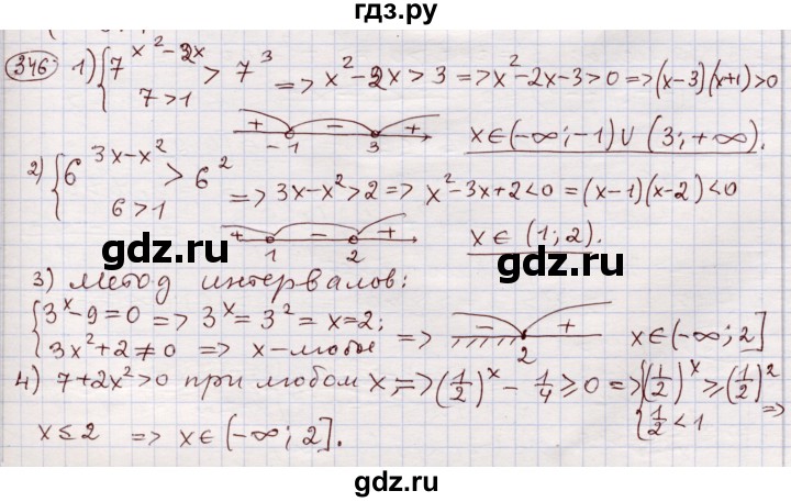 ГДЗ по алгебре 11 класс Абылкасымова   упражнение - 346, Решебник