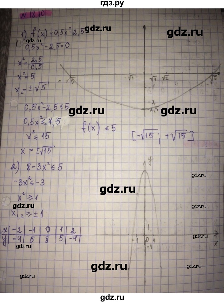ГДЗ по алгебре 8 класс Абылкасымова   параграф 18 - 18.10, Решебник