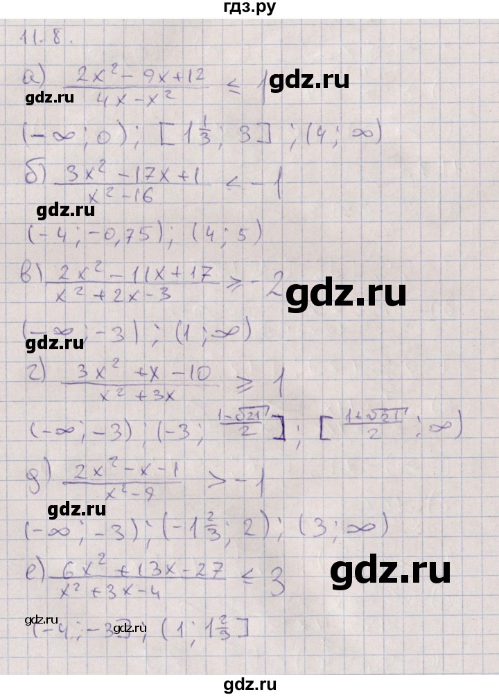 ГДЗ по алгебре 9 класс Мордкович   §11 - 11.8, Решебник