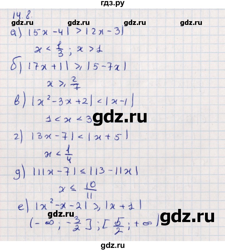 ГДЗ по алгебре 9 класс Мордкович   §14 - 14.8, Решебник