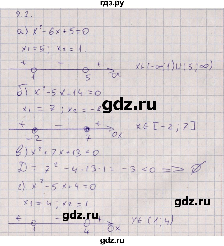 ГДЗ по алгебре 9 класс Мордкович   §9 - 9.2, Решебник