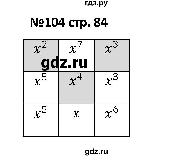 ГДЗ по алгебре 7 класс Лебединцева рабочая тетрадь  задание - 104, Решебник