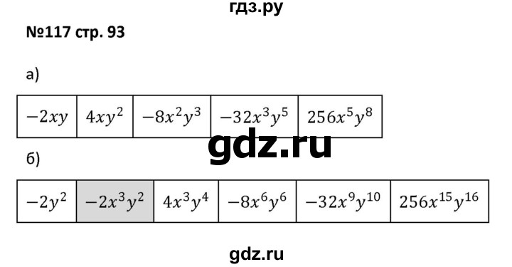 ГДЗ по алгебре 7 класс Лебединцева рабочая тетрадь  задание - 117, Решебник