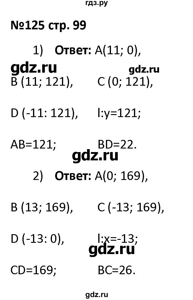 ГДЗ по алгебре 7 класс Лебединцева рабочая тетрадь  задание - 125, Решебник