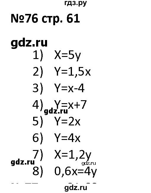 ГДЗ по алгебре 7 класс Лебединцева рабочая тетрадь  задание - 76, Решебник