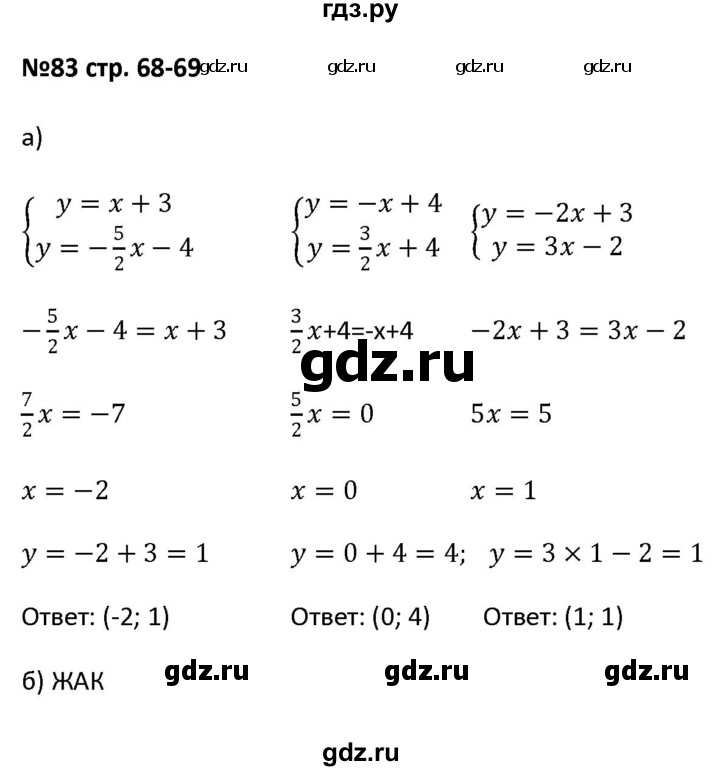 ГДЗ по алгебре 7 класс Лебединцева рабочая тетрадь  задание - 83, Решебник