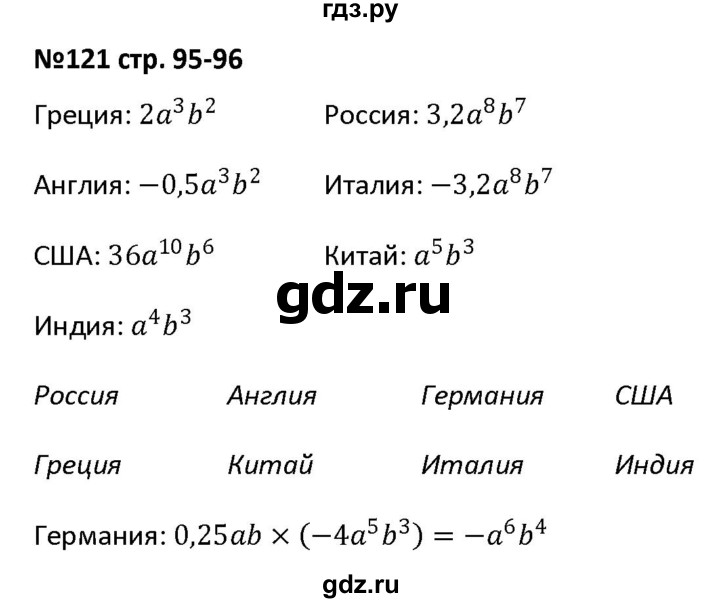 ГДЗ по алгебре 7 класс Лебединцева рабочая тетрадь  задание - 121, Решебник