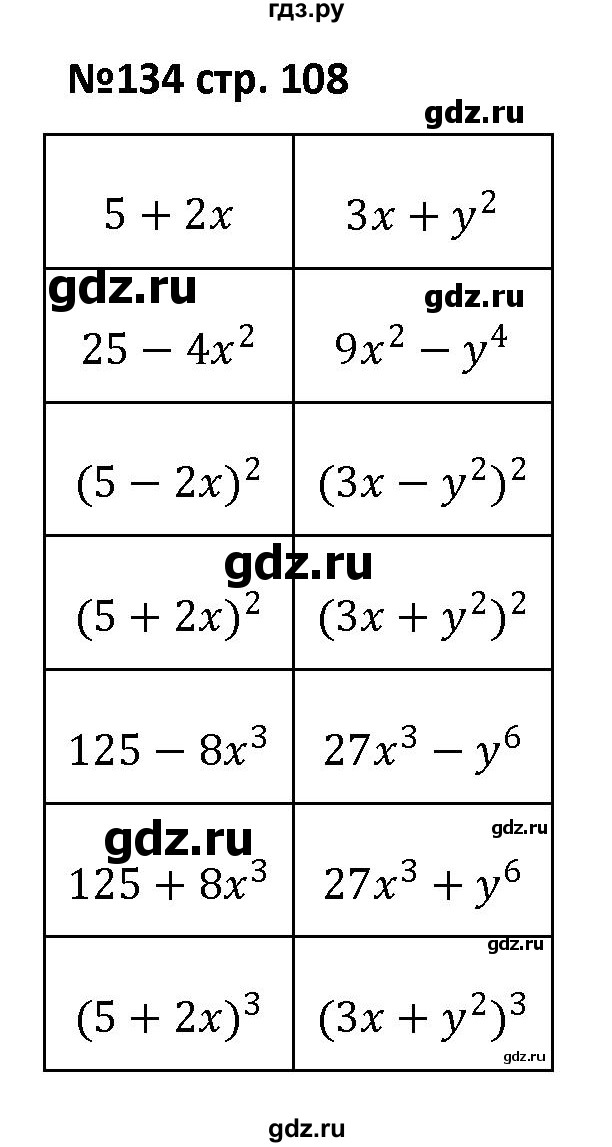 ГДЗ по алгебре 7 класс Лебединцева рабочая тетрадь  задание - 134, Решебник