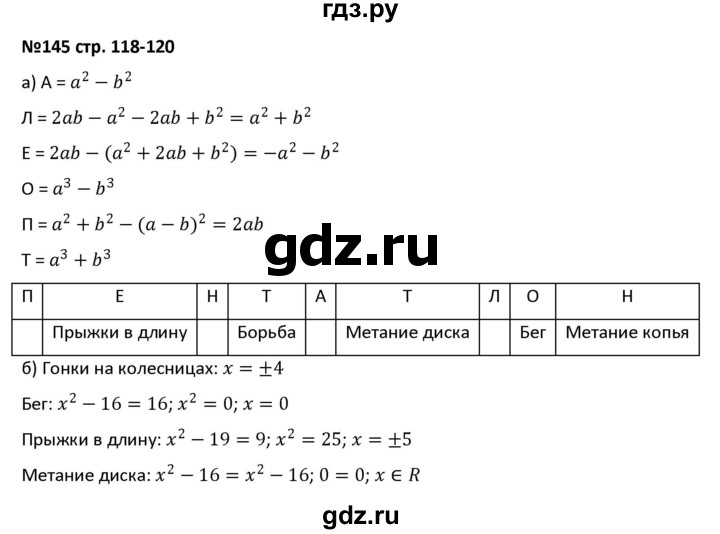 ГДЗ по алгебре 7 класс Лебединцева рабочая тетрадь  задание - 145, Решебник