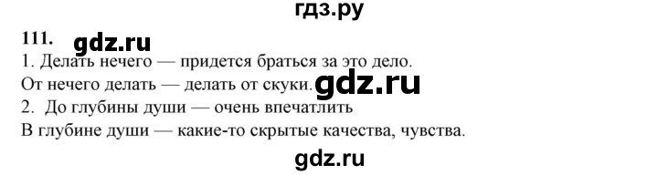 ГДЗ по русскому языку 10‐11 класс Рыбченкова  Базовый уровень упражнение - 111, Решебник